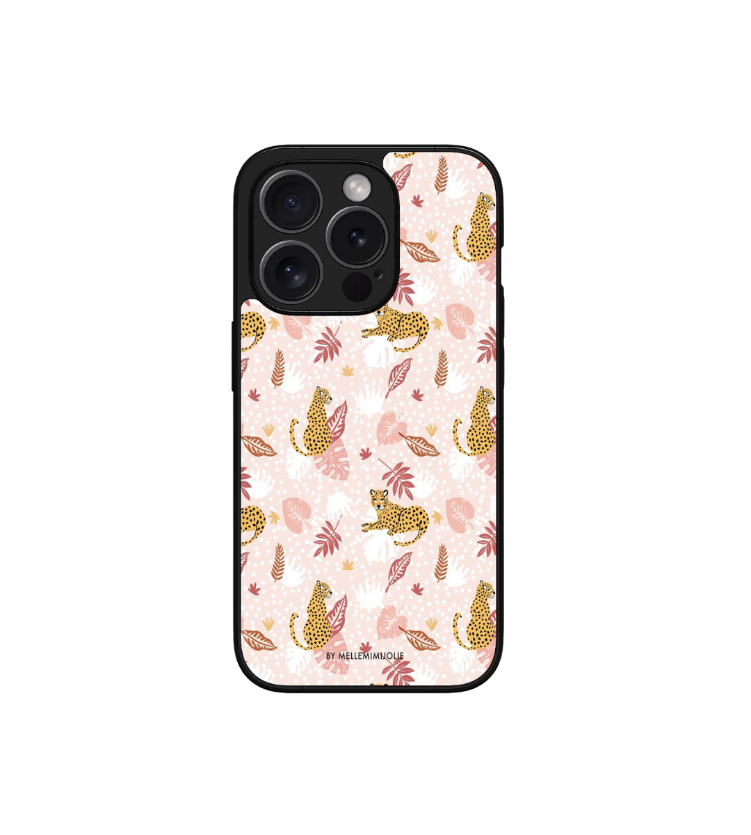 Yellow leopard Print Custom Glossy Metal Bumper Case
