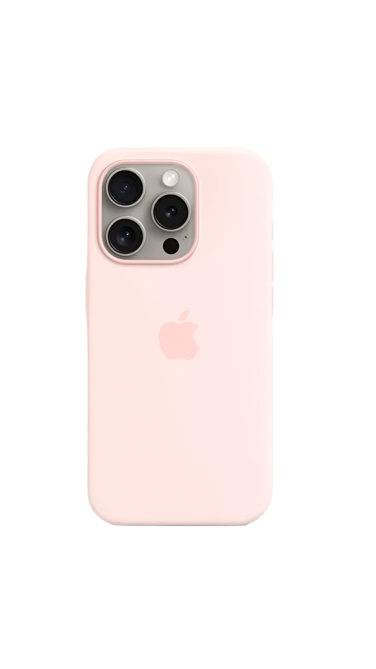 iPhone Liquid Silicone Logo Case (Light Pink)