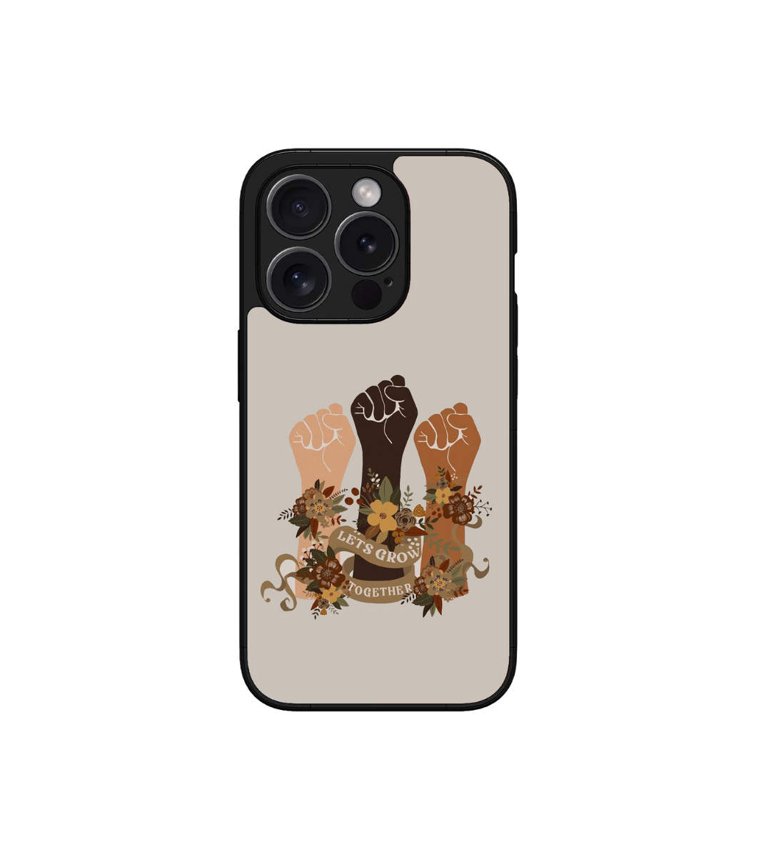 Lets Grow Together Custom Glossy Metal Bumper Case