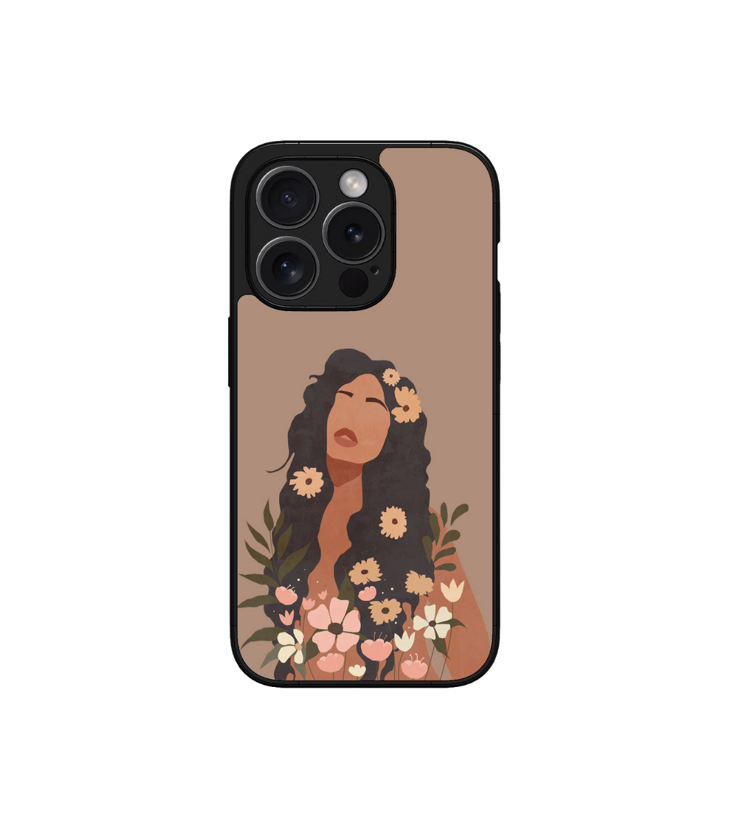 Aesthetic Female Portrait Custom Glossy Metal Bumper Case