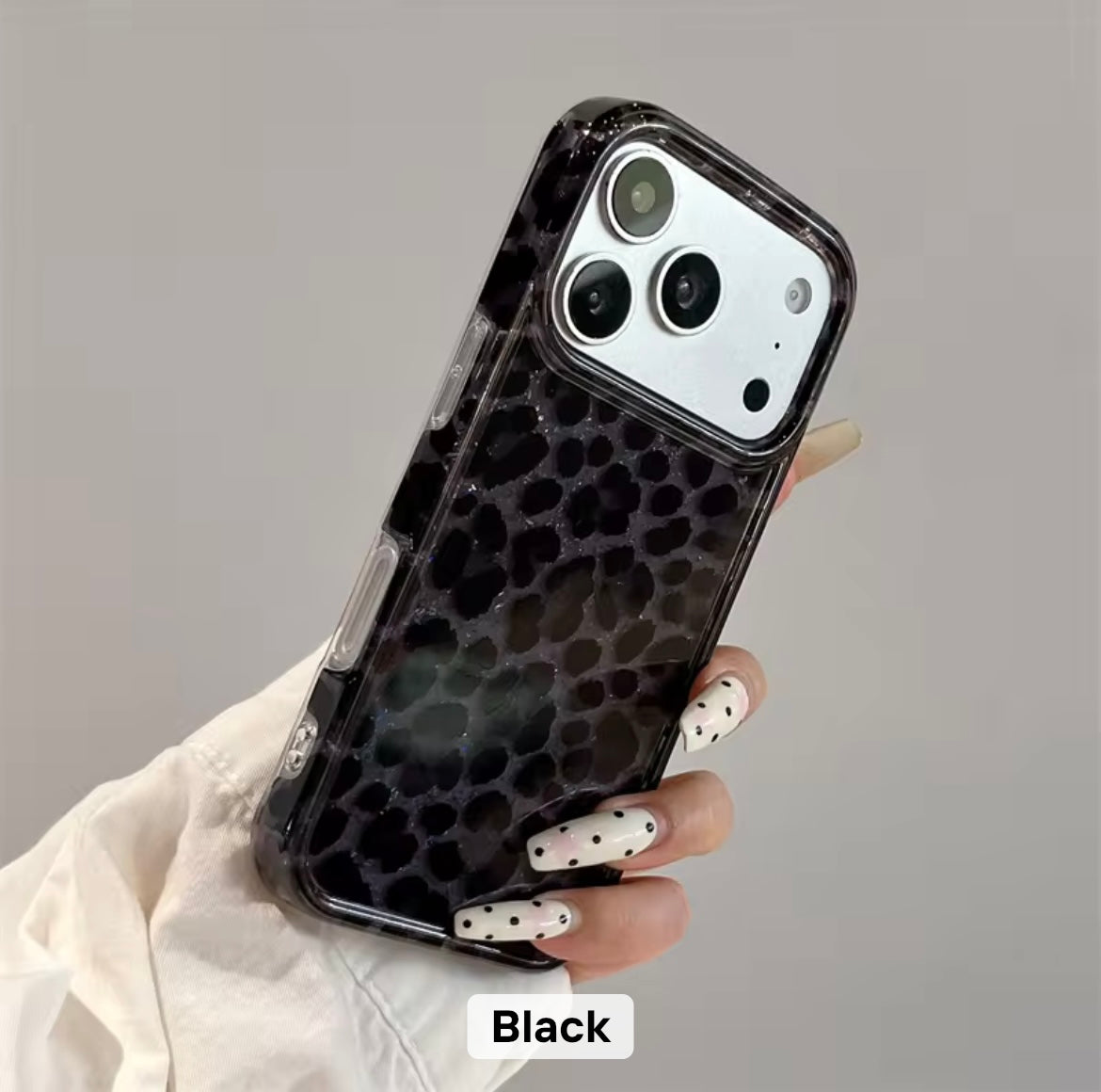 New Elegant Pink Purple Leopard Glitter Shockproof iPhone Case