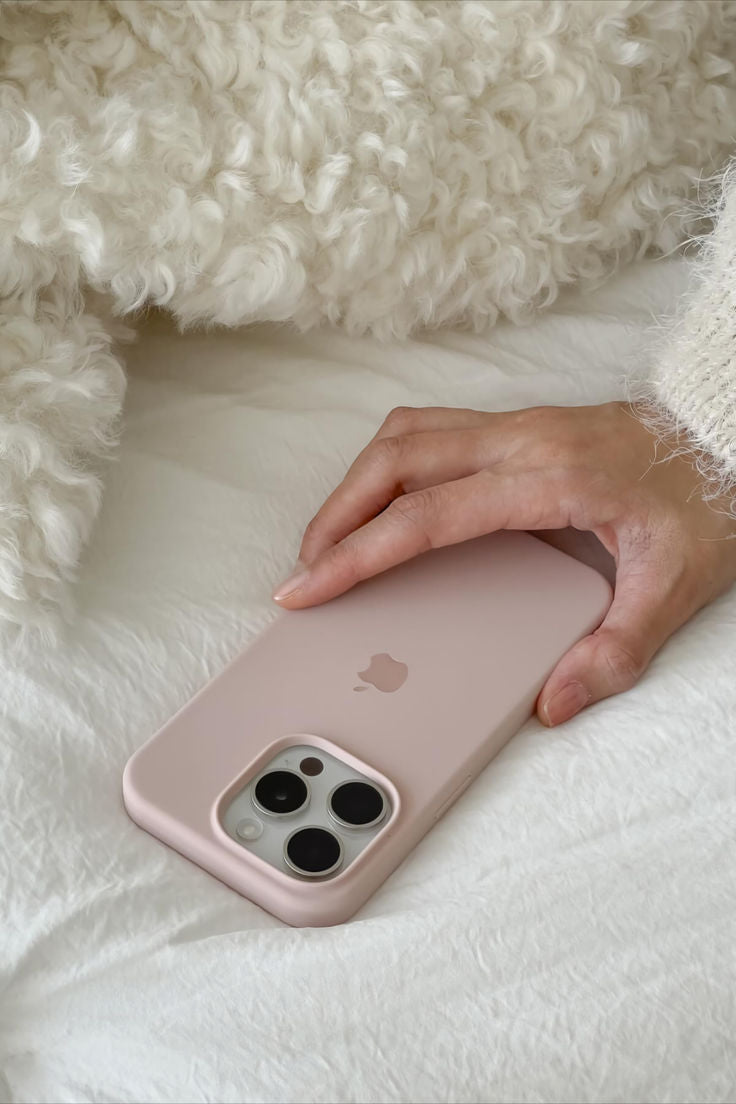 iPhone Liquid Silicone Logo Case (Pink Sand)