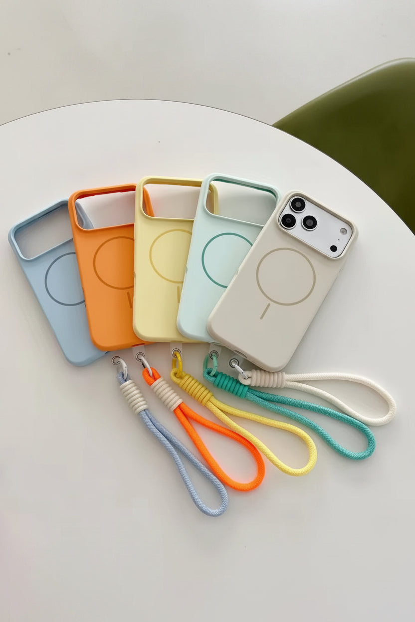 Magnetic Magsafe Matte Liquid Pre-Order Silicone iPhone Case With Lanyard