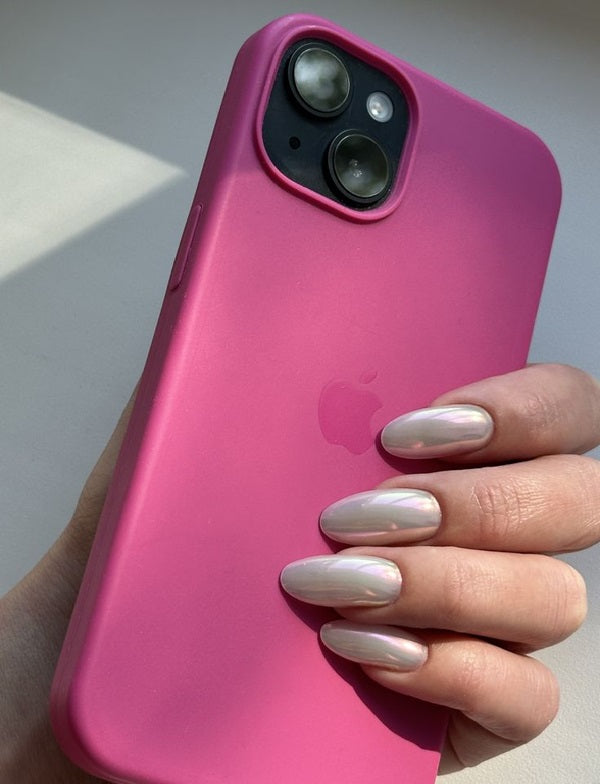 iPhone Liquid Silicone Logo Case (Fuschia Pink)