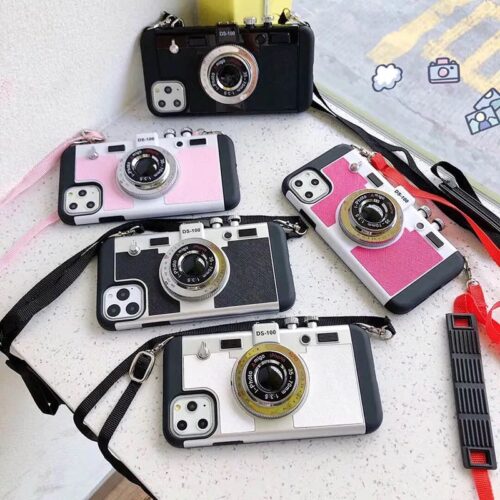 Emily In Paris iPhone Samsung Black 3D Retro Camera Phone Case Cover