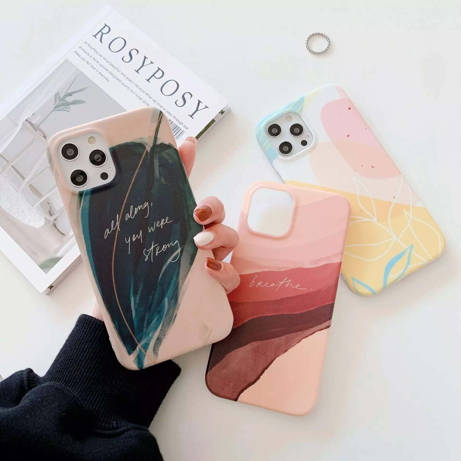 Artistic Aesthetic iPhone Creative Soft Phone Case Cover For iPhone 11 12 12Pro 12ProMax 13 13Pro 13ProMax