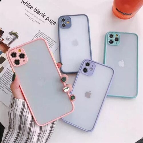 Colored Bumper Frosted  Case For iPhone 11 11ProMax X XS 7 8 SE2020