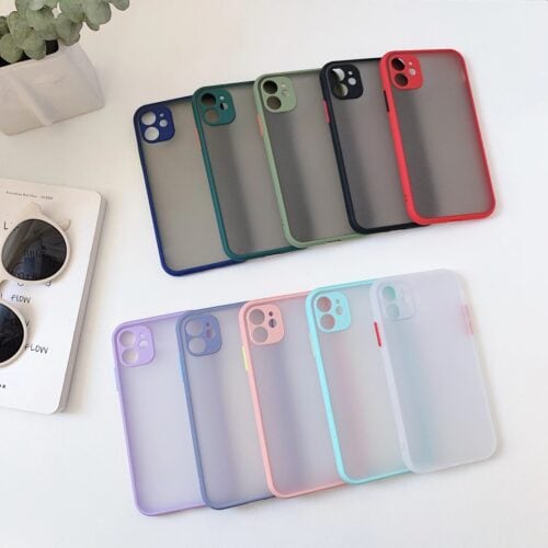 Colored Bumper Frosted  Case For iPhone 11 11ProMax X XS 7 8 SE2020