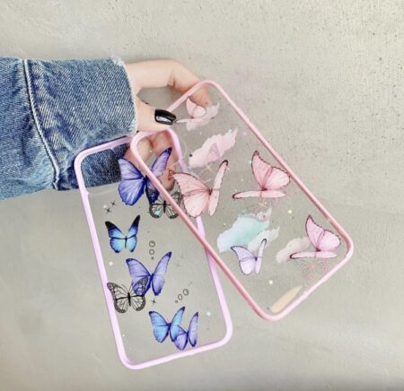 Butterfly Glitter Transparent Case