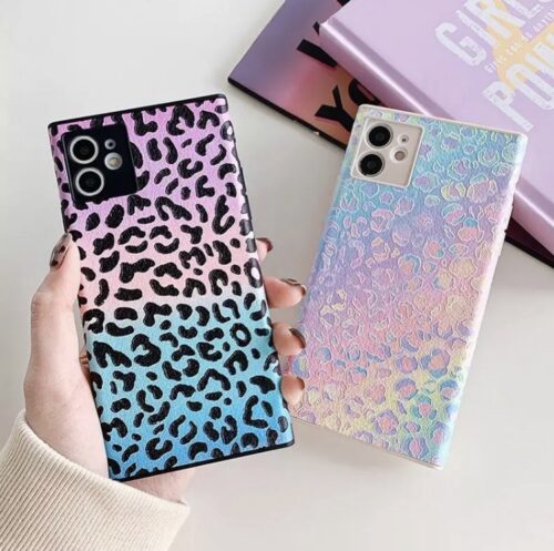 Square Leopard Colorful Case