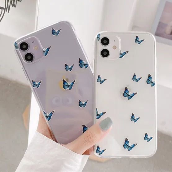 Butterfly Transparent Custom Slim Soft Cases