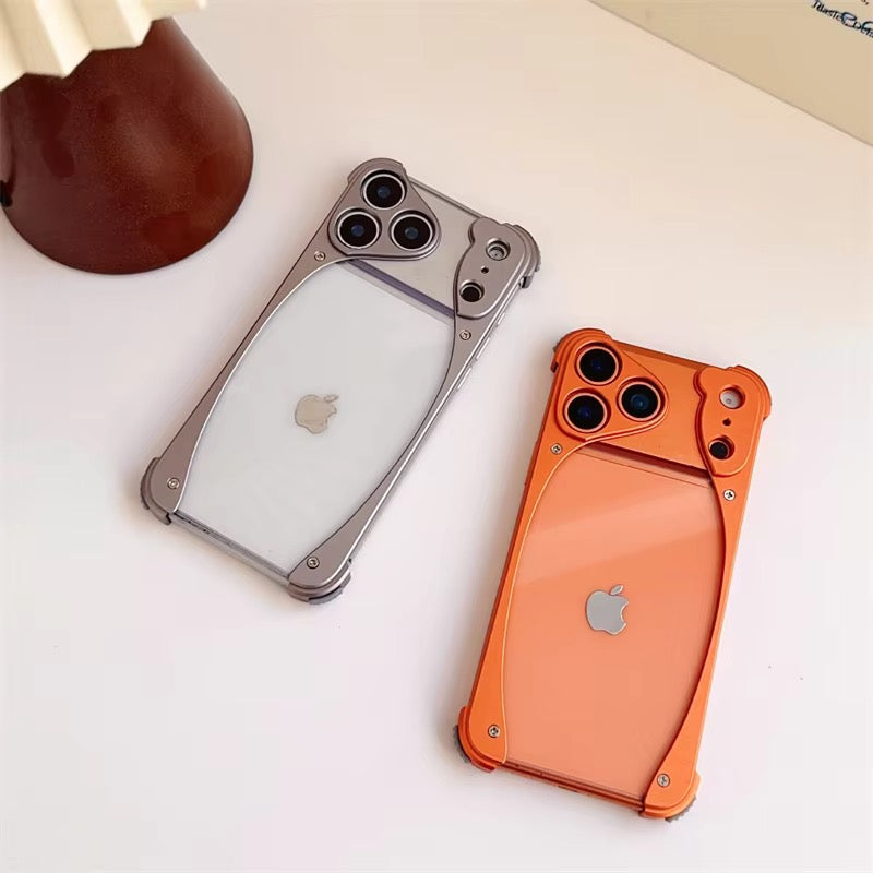 Premium Aluminium Side Frame Pre-Order Skeleton iPhone Sleek Metal Bumper Case