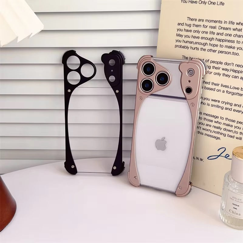 Premium Aluminium Side Frame Pre-Order Skeleton iPhone Sleek Metal Bumper Case
