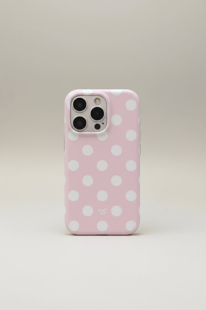 Pink Brown White Polka Dots Anti-Drop iPhone Pre-Order Case