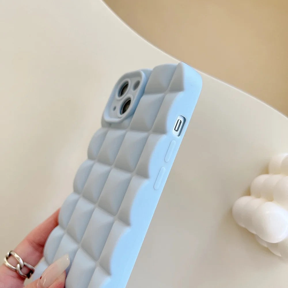 Simple Waffle Candy Rubber Silicone Soft Case