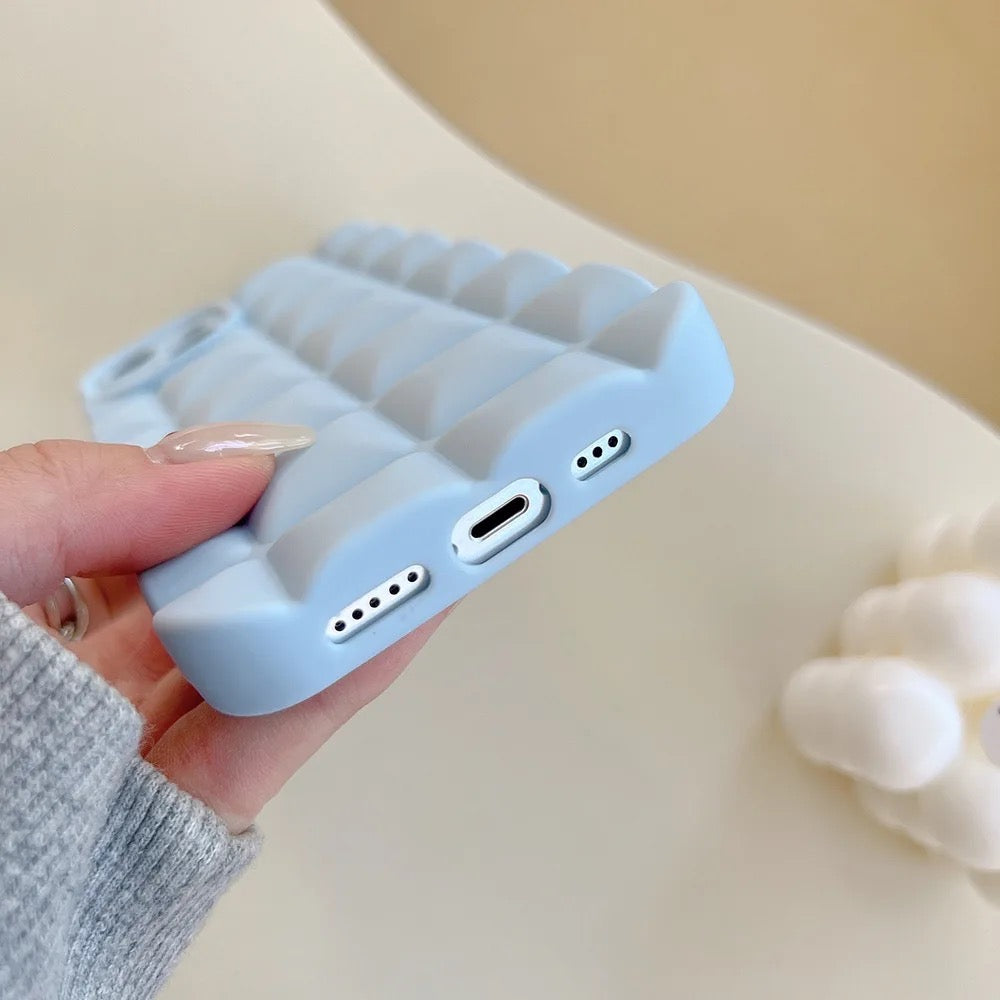 Simple Waffle Candy Rubber Silicone Soft Case