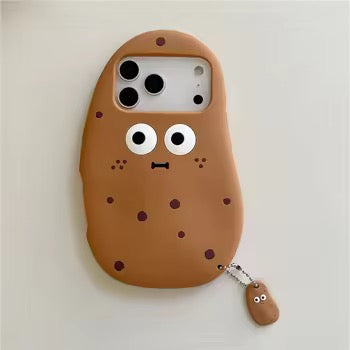 3D iPhone Potato Shockproof Rubber Silicone Case