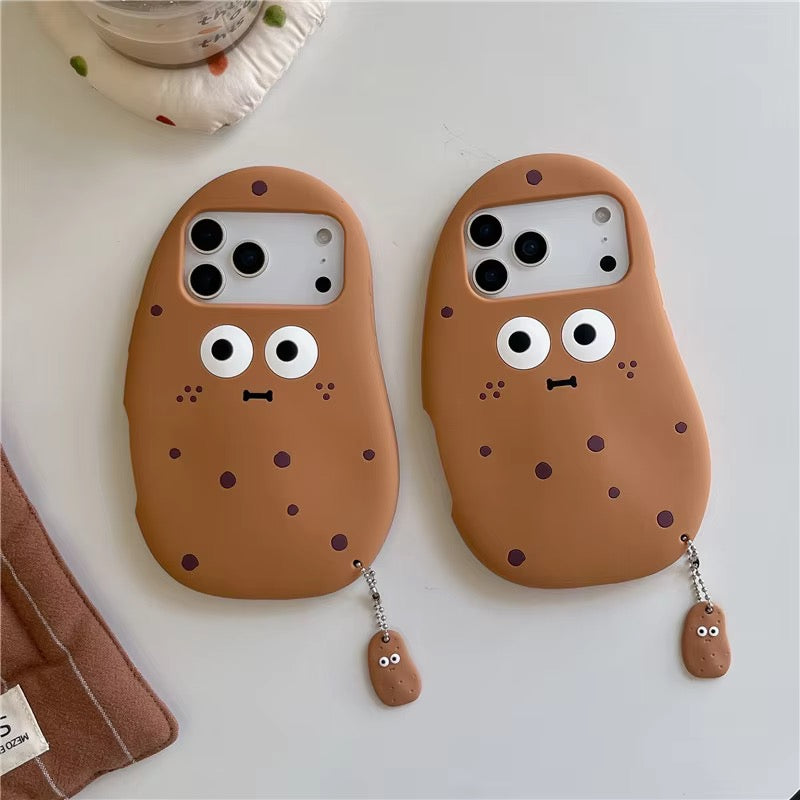 3D iPhone Potato Shockproof Rubber Silicone Case