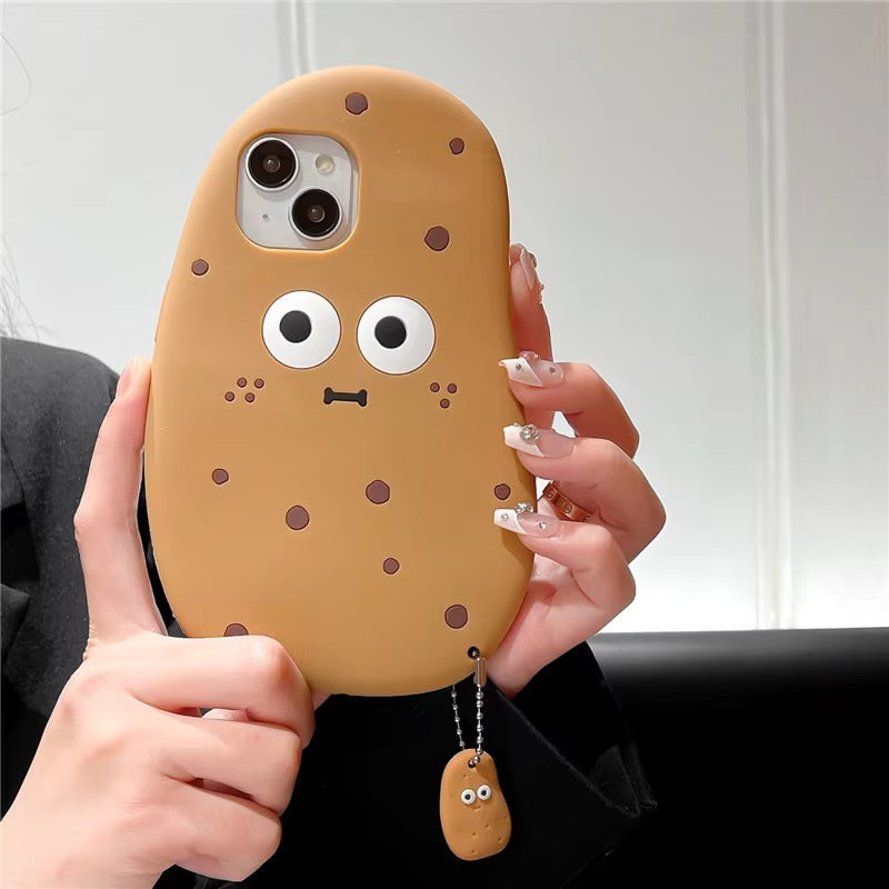 3D iPhone Potato Shockproof Rubber Silicone Case