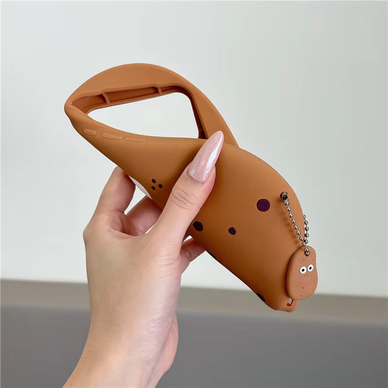 3D iPhone Potato Shockproof Rubber Silicone Case