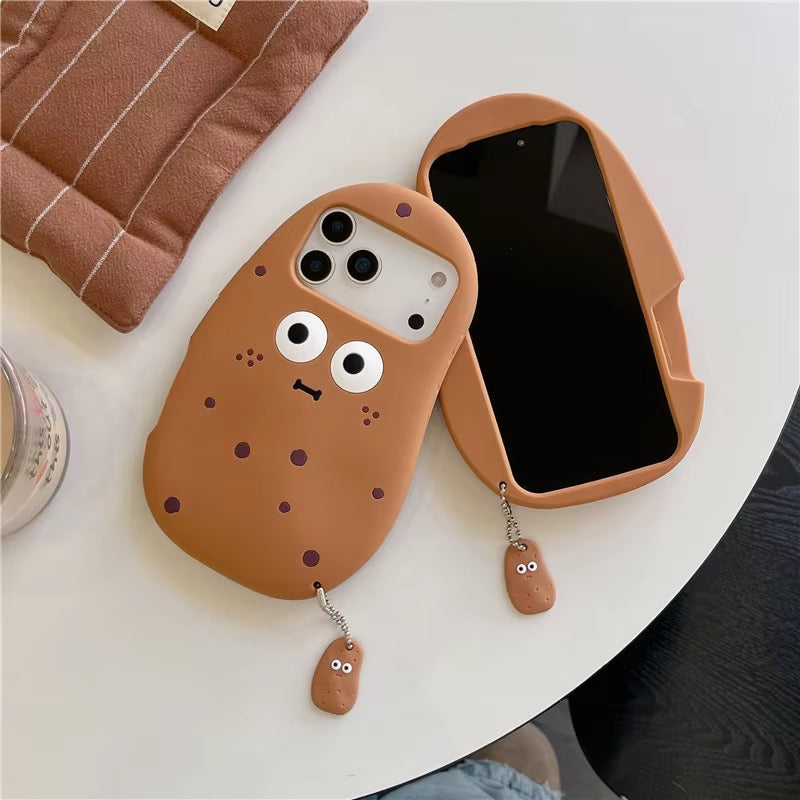 3D iPhone Potato Shockproof Rubber Silicone Case