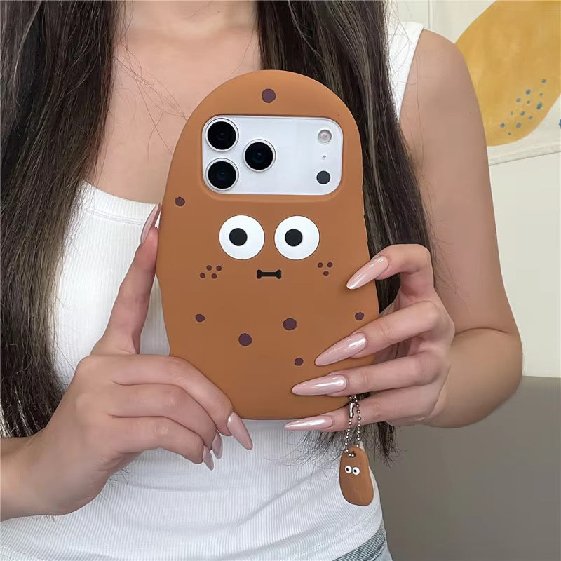 3D iPhone Potato Shockproof Rubber Silicone Case