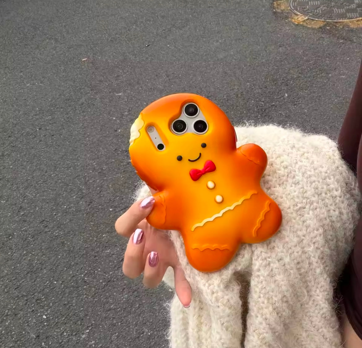 3D iPhone Gingerbread Shockproof Rubber Silicone Case