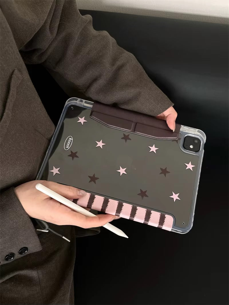 Star Print Flip Pre-Order Case for iPad – Stylish Protective Striped Tablet Cover