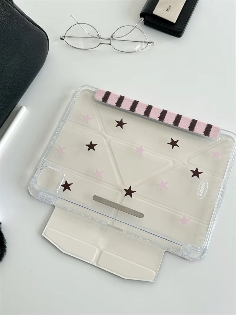 Star Print Flip Pre-Order Case for iPad – Stylish Protective Striped Tablet Cover
