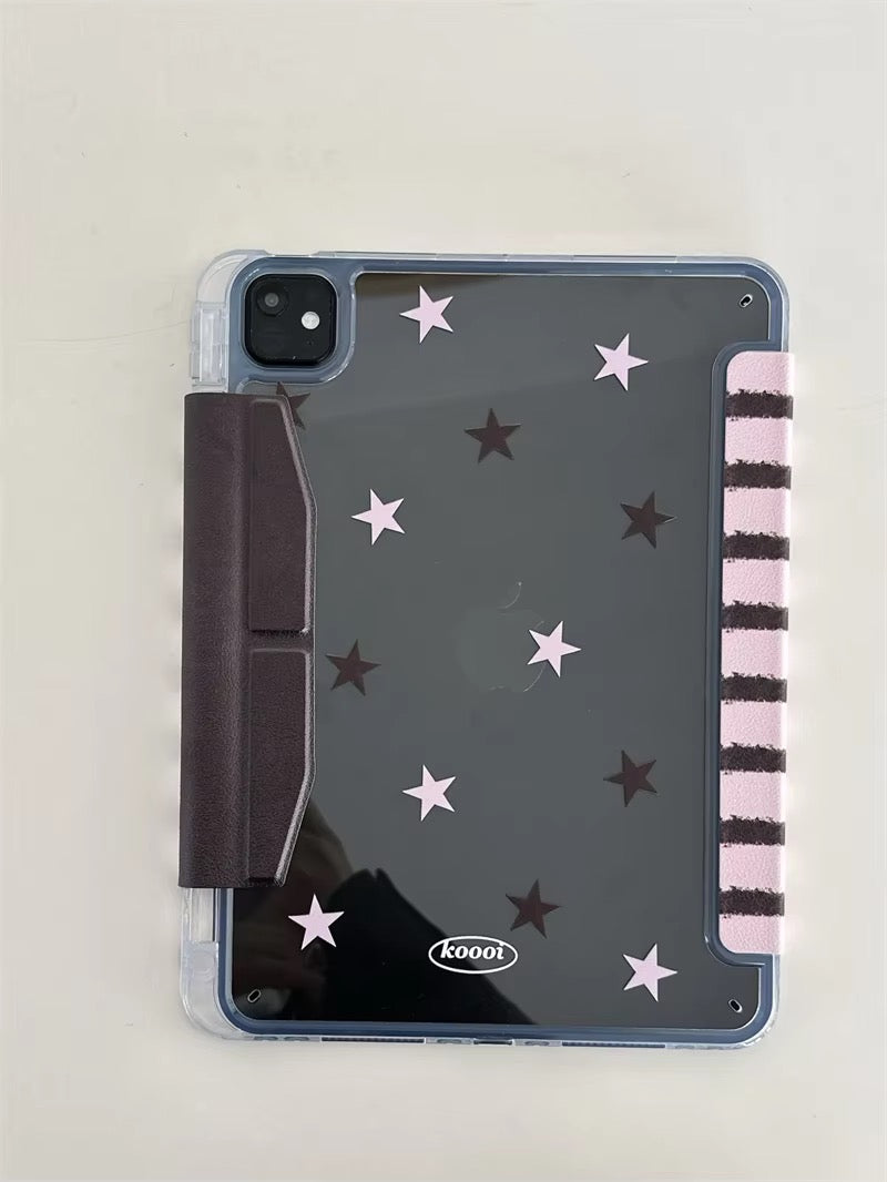 Star Print Flip Pre-Order Case for iPad – Stylish Protective Striped Tablet Cover