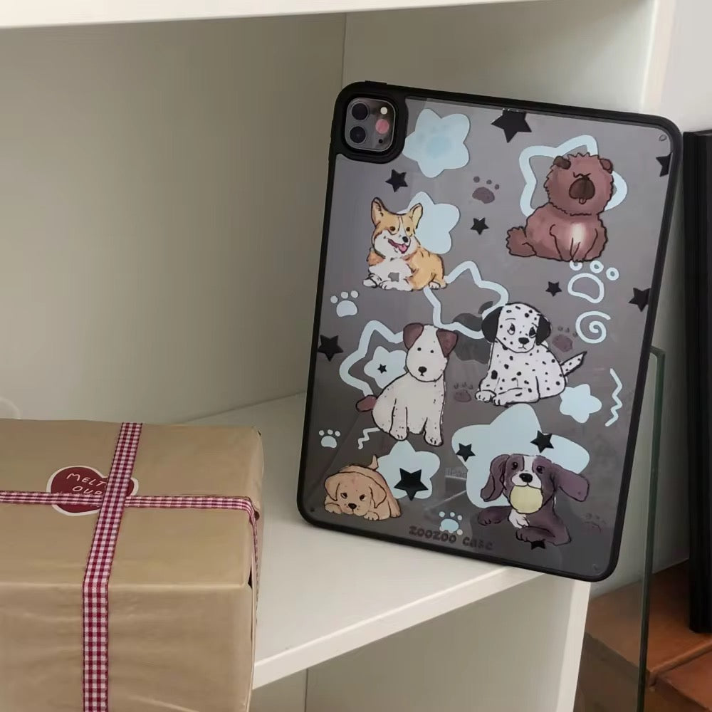 Puppy Dog Pet Black Flip Pre-Order Case for iPad – Stylish Protective Tablet Cover