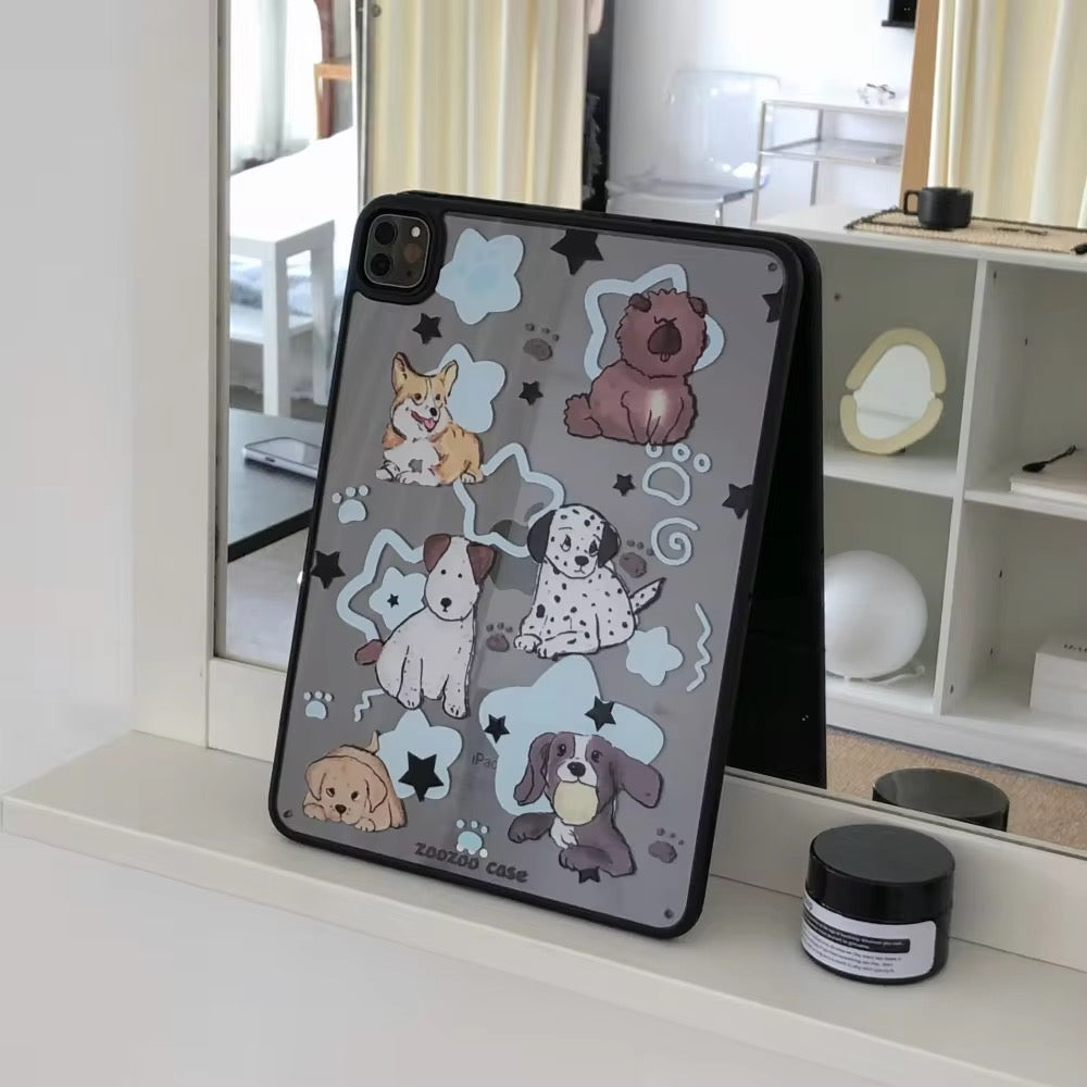 Puppy Dog Pet Black Flip Pre-Order Case for iPad – Stylish Protective Tablet Cover