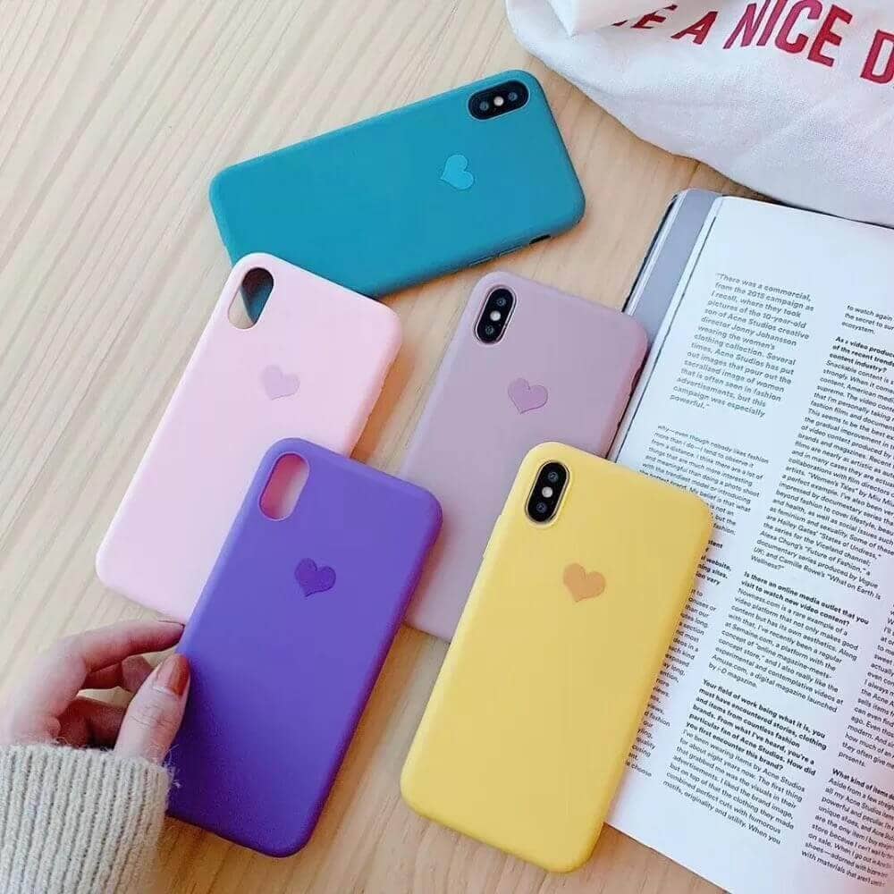 Candy Heart Soft Silicon Case For iPhone 7 8 SE2020