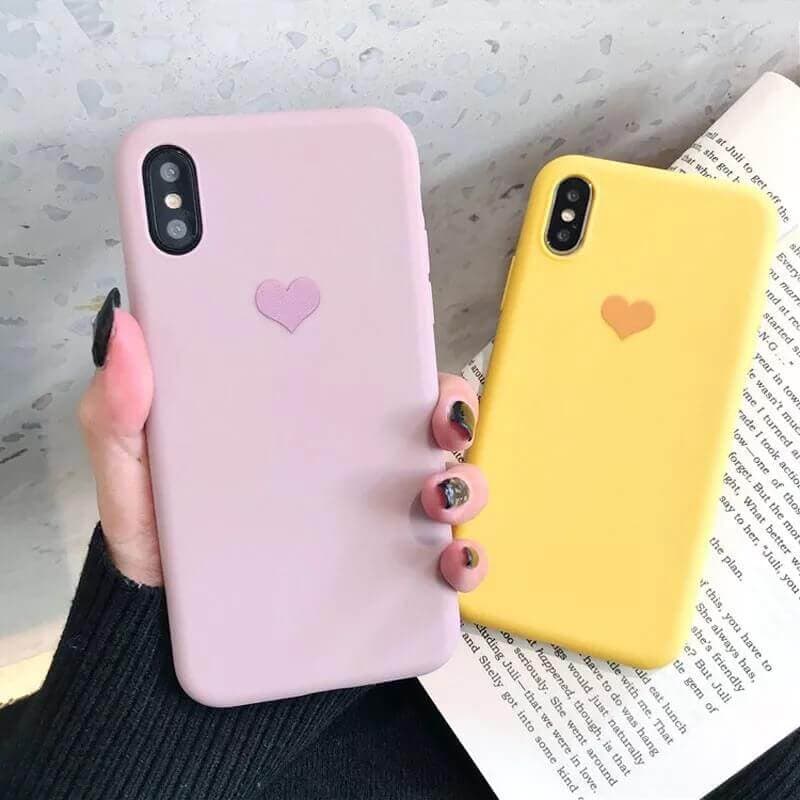 Candy Heart Soft Silicon Case For iPhone 7 8 SE2020