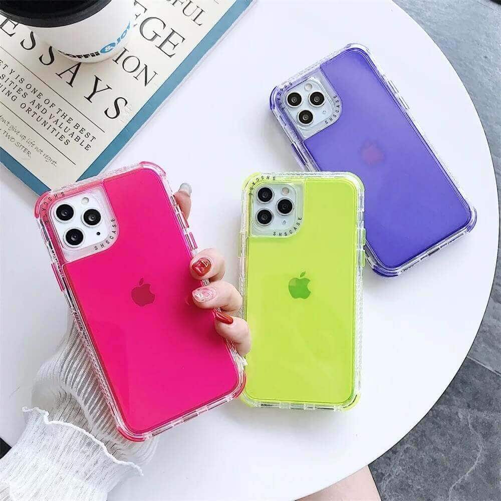 Hybrid Acrylic iPhone Dual Bumper Crystal Phone Case Cover