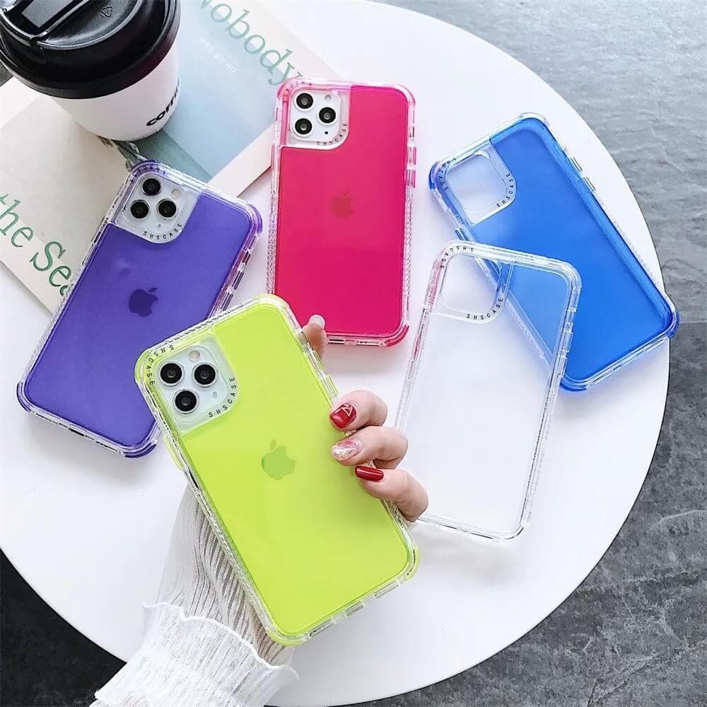 Hybrid Acrylic iPhone Dual Bumper Crystal Phone Case Cover