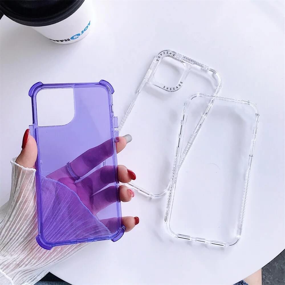 Hybrid Acrylic iPhone Dual Bumper Crystal Phone Case Cover