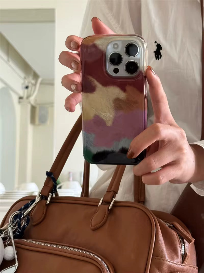 Artistic Color Blend Aesthetic Silver Laser Pre-Order iPhone Case