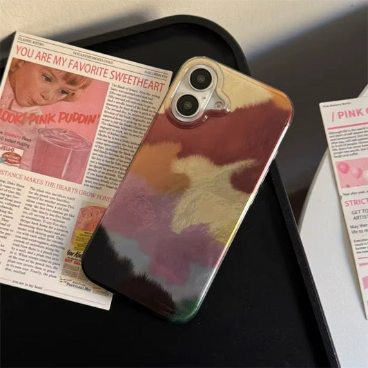 Artistic Color Blend Aesthetic Silver Laser Pre-Order iPhone Case