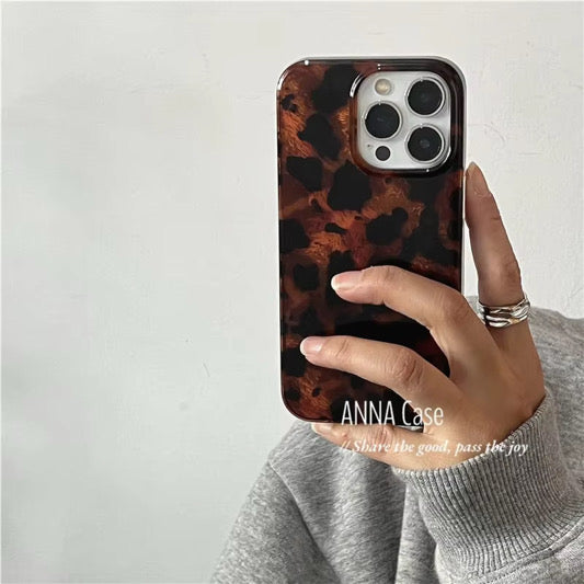 Brown Black Silver Laser Pre-Order iPhone Case