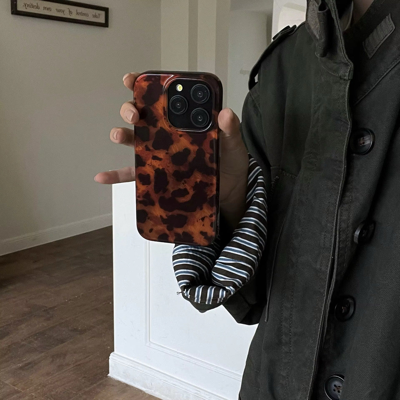 Brown Black Silver Laser Pre-Order iPhone Case