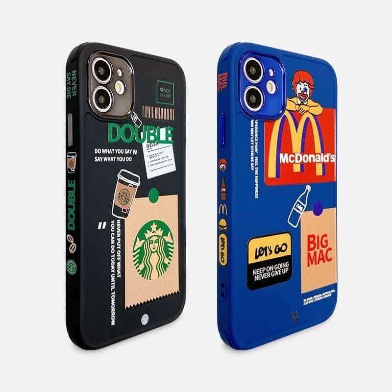 Starbucks McDonalds iPhone Rubber Soft Case Phone Cover For iPhone 13Pro 12ProMax 13ProMax