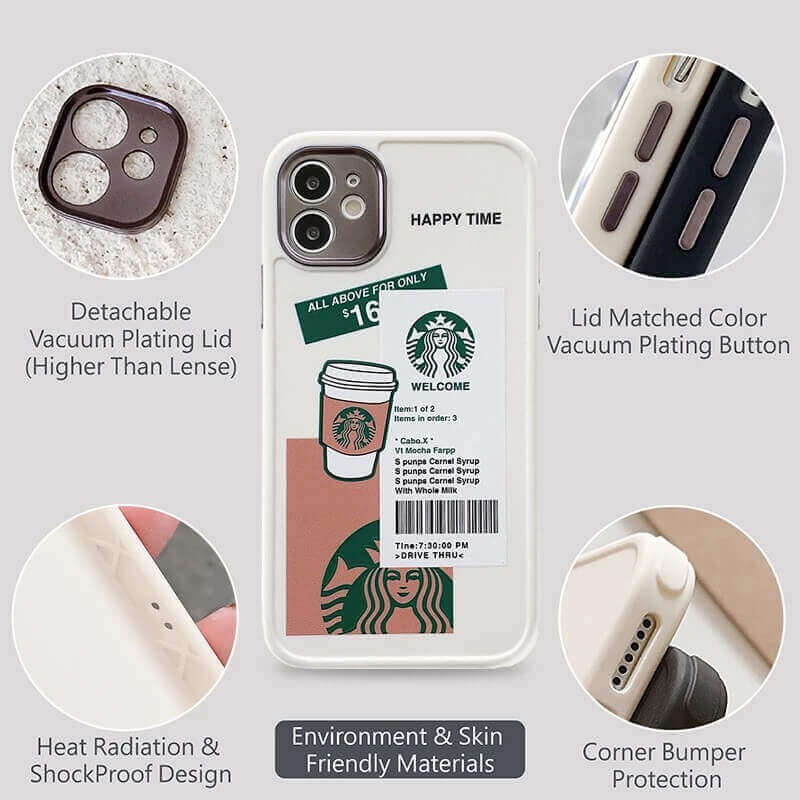 Starbucks McDonalds iPhone Rubber Soft Case Phone Cover For iPhone 13Pro 12ProMax 13ProMax