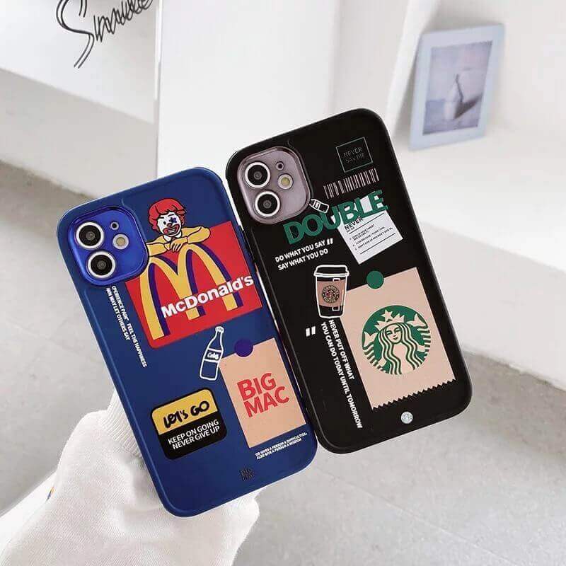 Starbucks McDonalds iPhone Rubber Soft Case Phone Cover For iPhone 13Pro 12ProMax 13ProMax