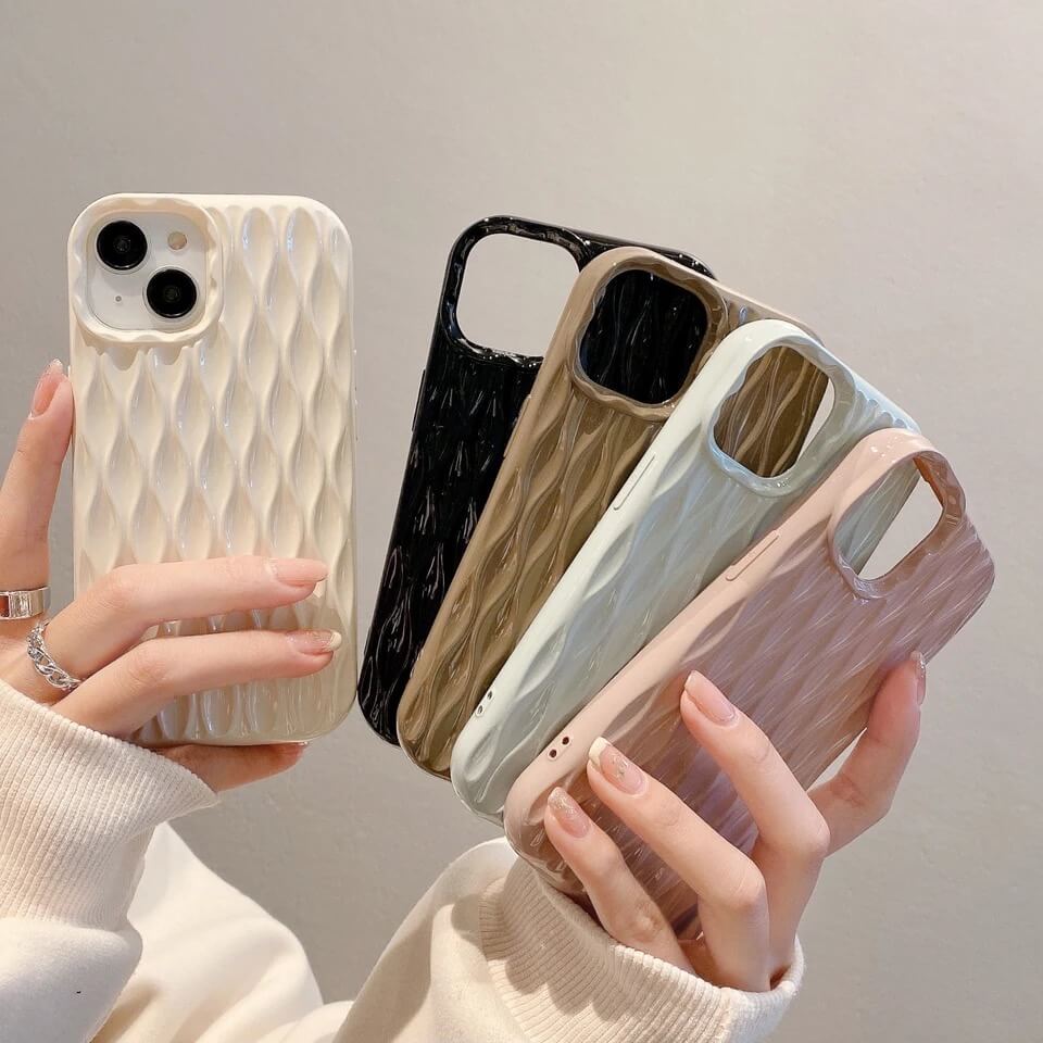 Wavy Water Ripple Texture Silicone Cases