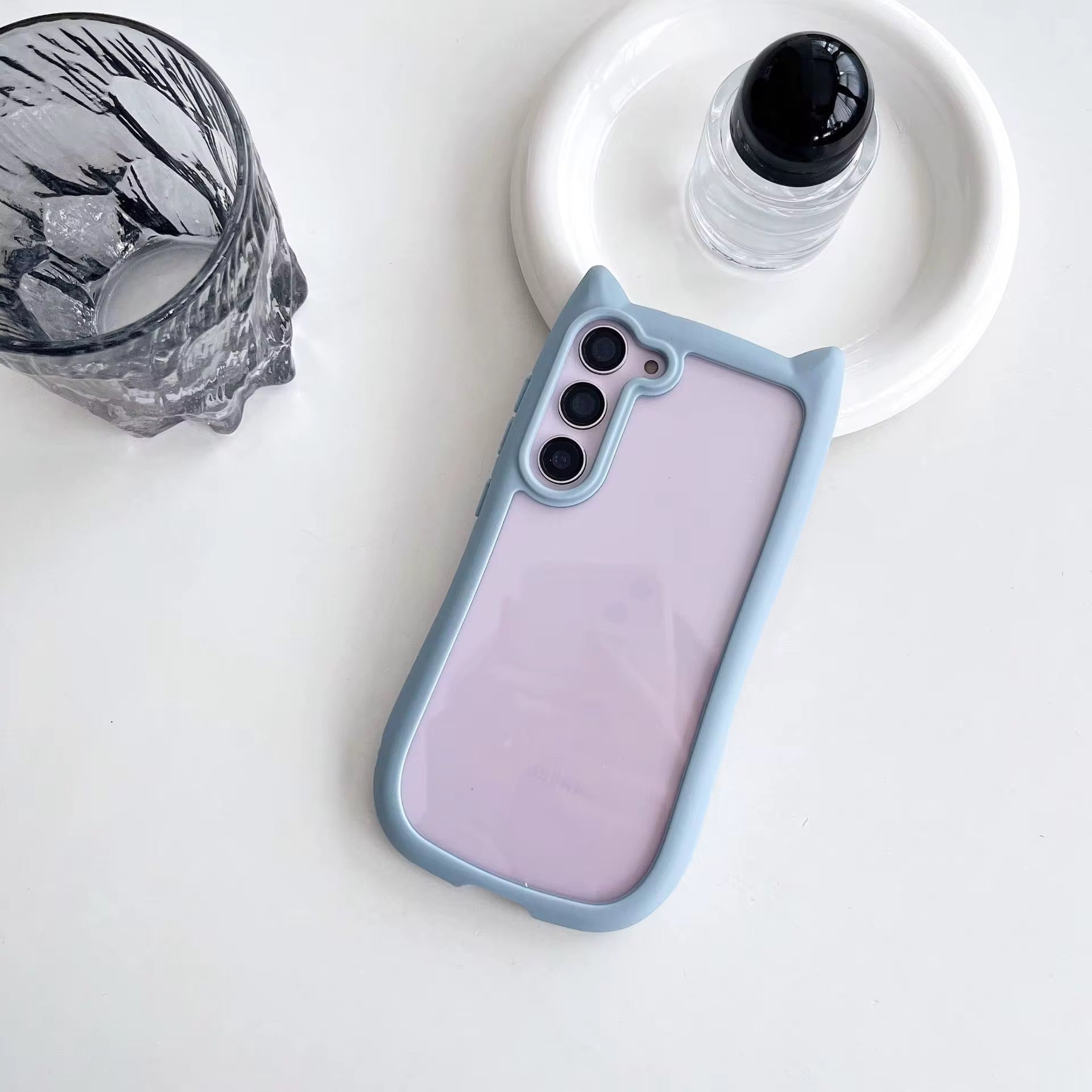 Samsung Cat Ear Cute Bumper Pre-Order Transparent Clear Case