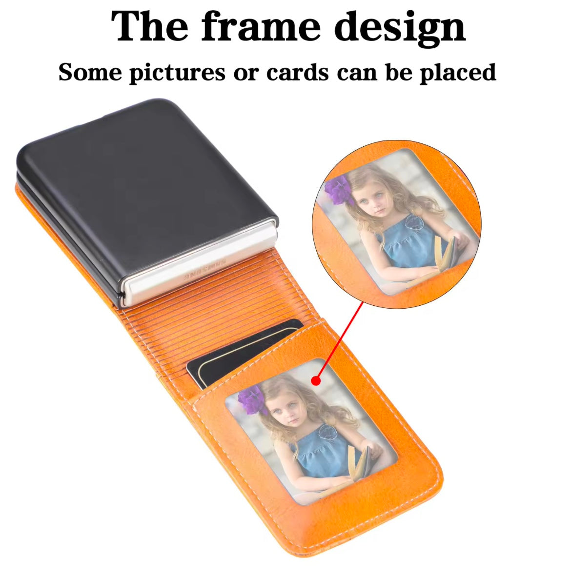 Premium Leather Wallet Wireless Charging Samsung Z Flip Case