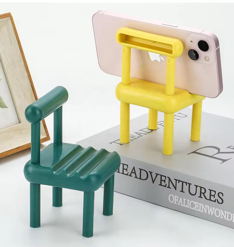 Mini Chair Portable Table Desktop Phone Holder Stand