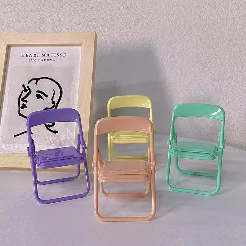 Foldable Chair Portable Table Desktop Phone Holder Stand