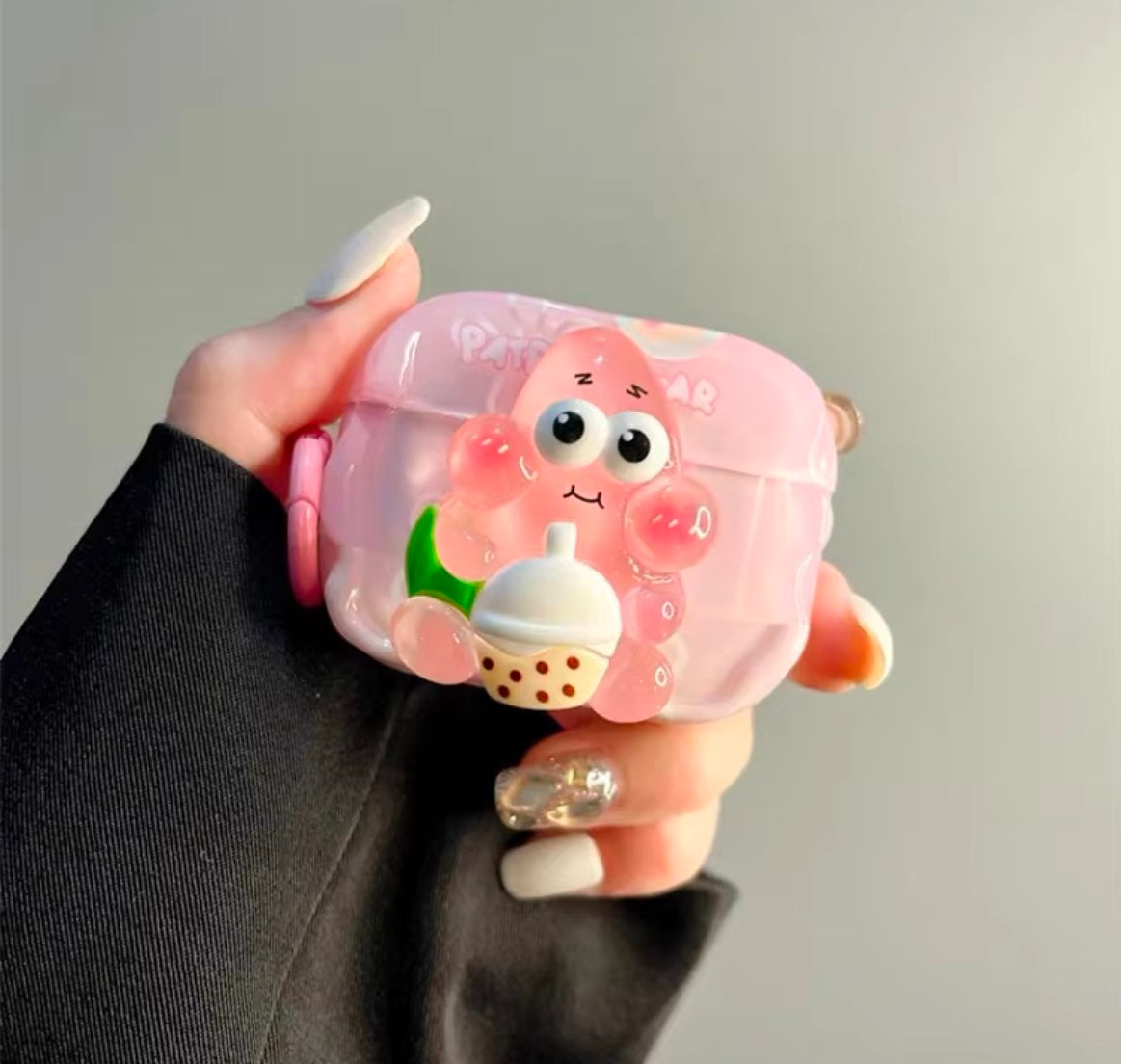 3D Spongebob Squarepants Patrick Star Gary Mr.Krabs Cartoon Glossy Airpod Silicone Case